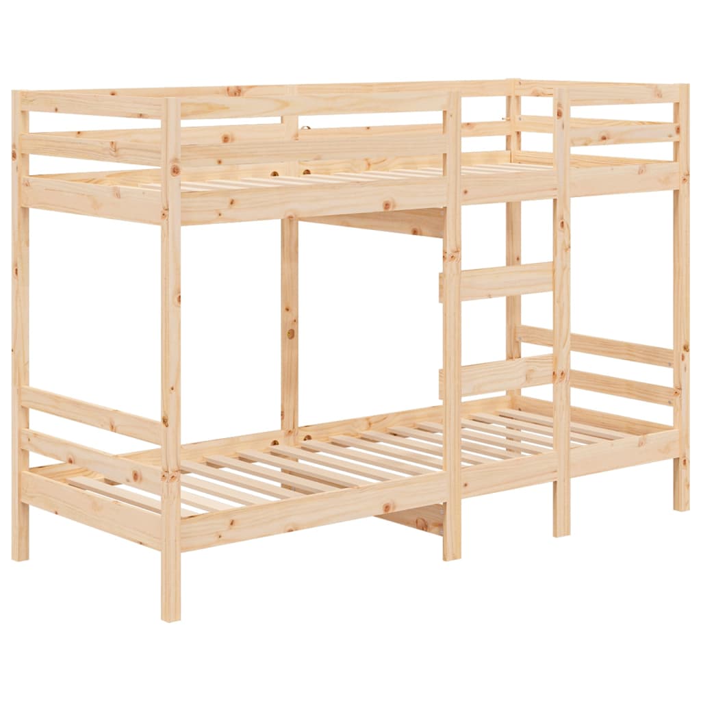 vidaXL Dviaukštė lova, 80x200cm, pušies medienos masyvas