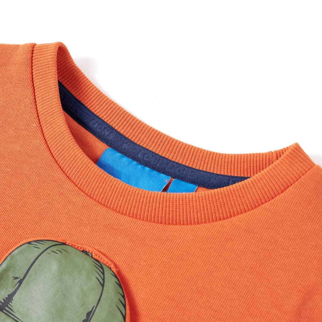 Vaikiškas sportinis megztinis, tamsiai oranžinės spalvos, 92 dydžio