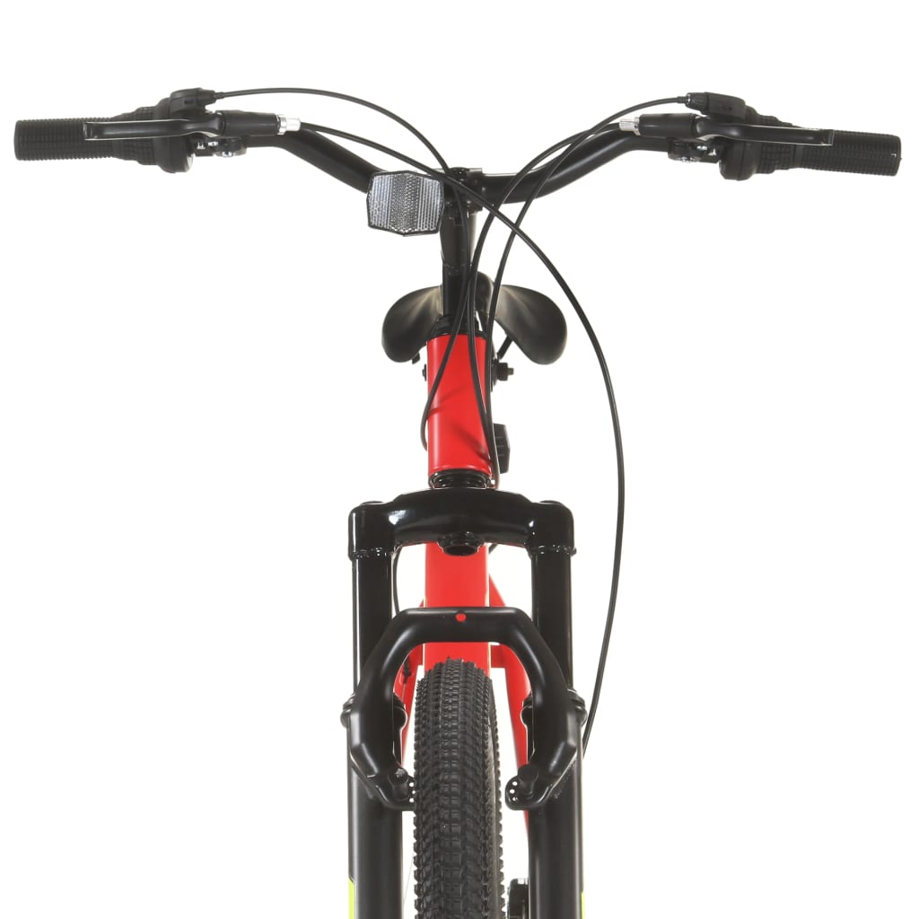 vidaXL Kalnų dviratis, raudonas, 21 greitis, 27,5 colių ratai