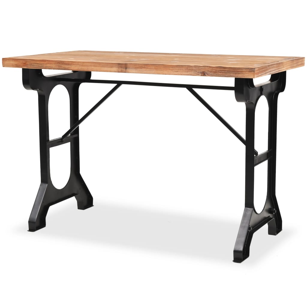 vidaXL Valgomojo stalas, eglės medienos stalviršis, 122x65x82 cm