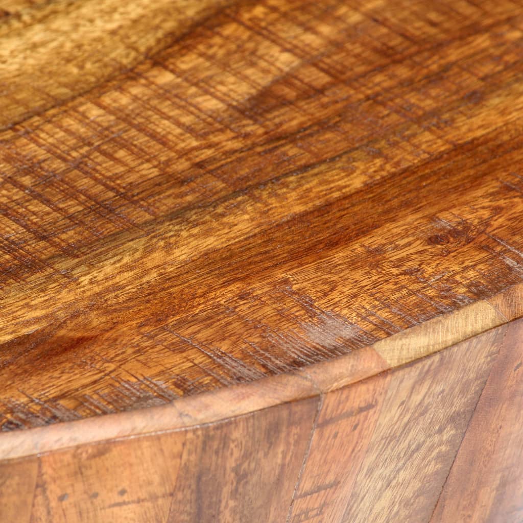 vidaXL Kavos staliukas, 65x65x33cm, neapdor. mango medienos masyvas