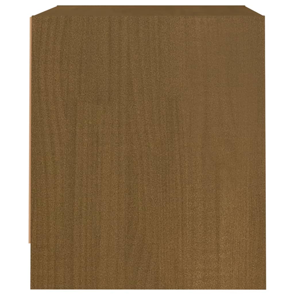 vidaXL Naktinė spintelė, medaus ruda, 40x30,5x35,5cm, pušies masyvas