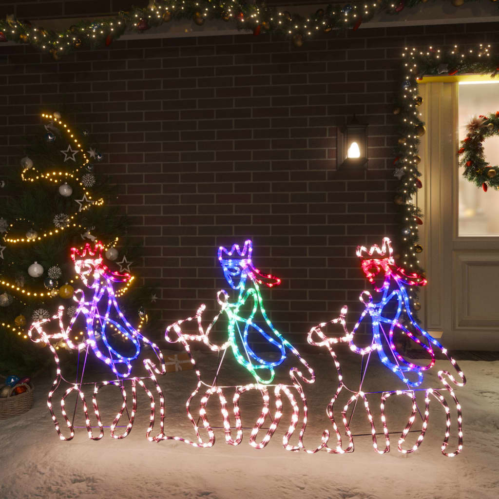 vidaXL Kalėdinė dekoracija Trys Išminčiai su 504 LED, 70x50cm