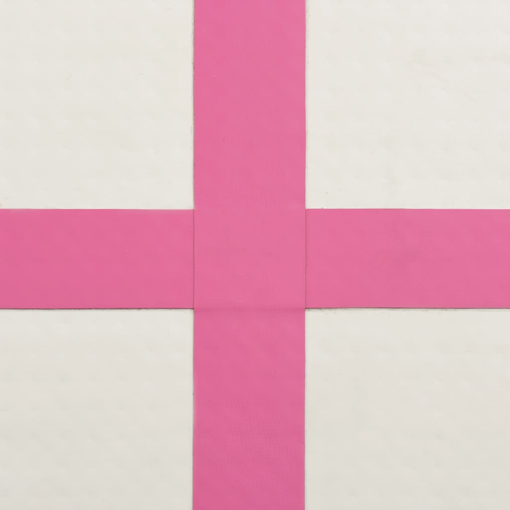 vidaXL Pripučiamas gimnastikos kilimėlis, rožinis, 400x100x15cm, PVC