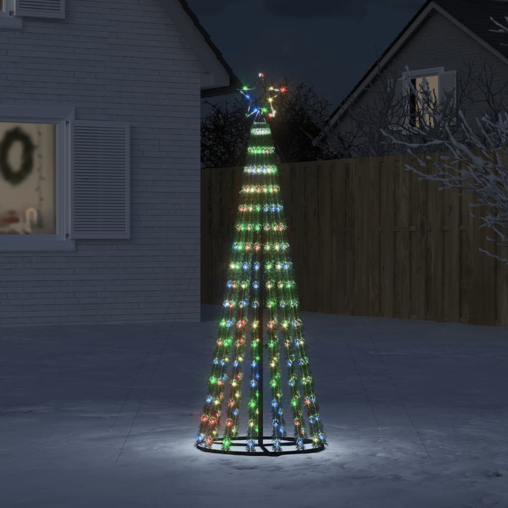 vidaXL Šviečianti Kalėdų eglutė, 180cm, 275 LED, kūgio formos