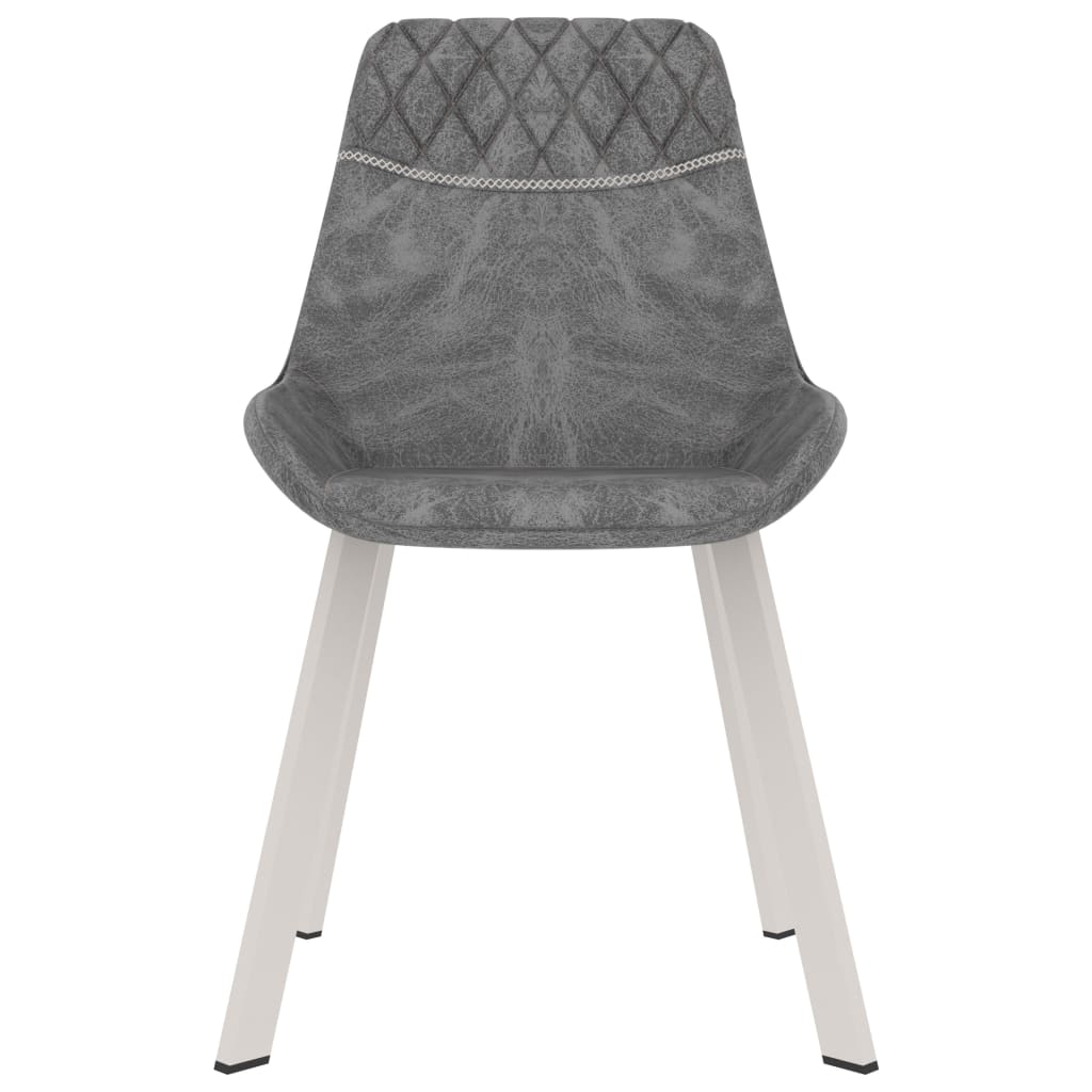 vidaXL Valgomojo kėdės, 4 vnt., juodos, dirbtinė oda (2x282563)