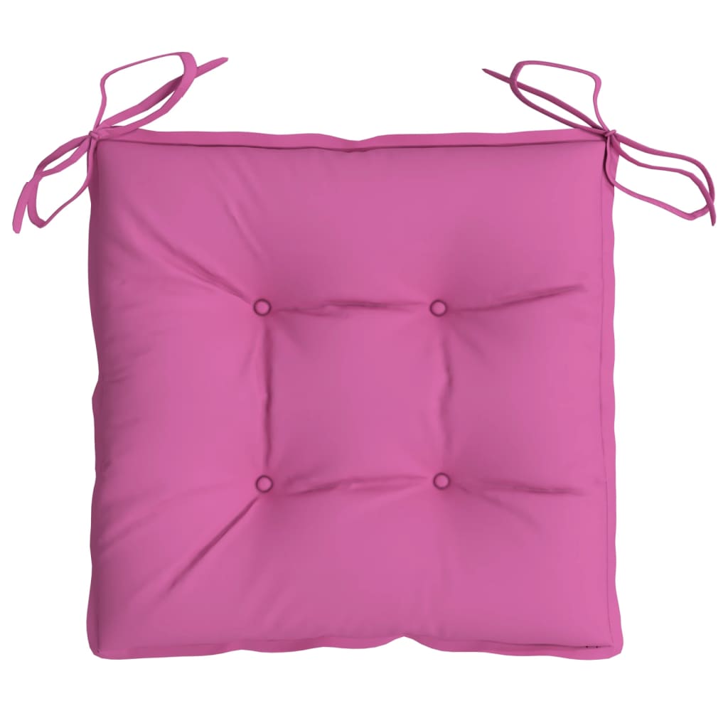 vidaXL Kėdės pagalvėlės, 2vnt., rožinės, 50x50x7cm, oksfordo audinys