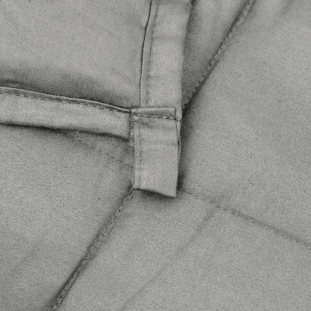 vidaXL Sunki antklodė, pilkos spalvos, 135x200cm, audinys, 6kg