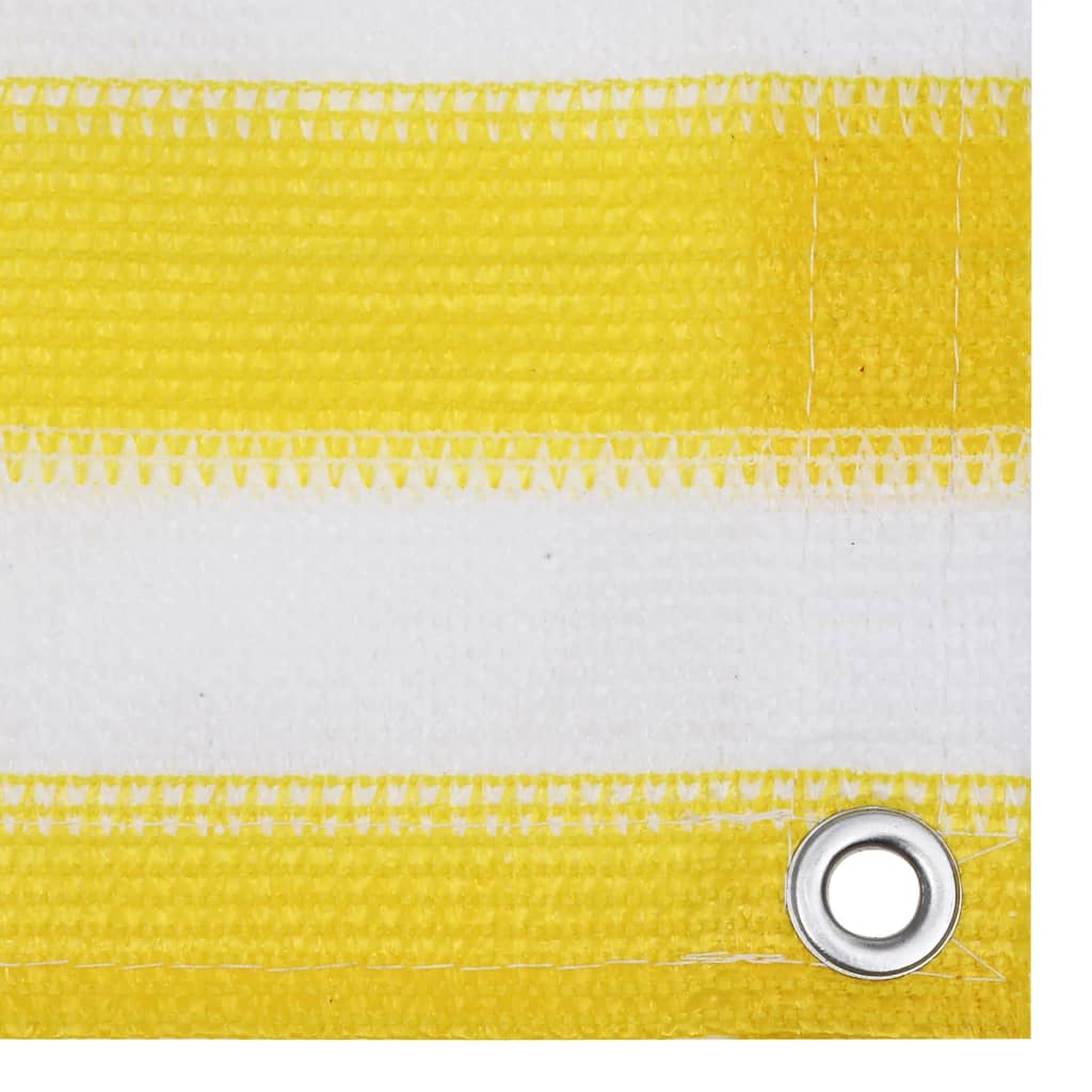 vidaXL Balkono pertvara, geltonos ir baltos spalvos, 120x400cm, HDPE
