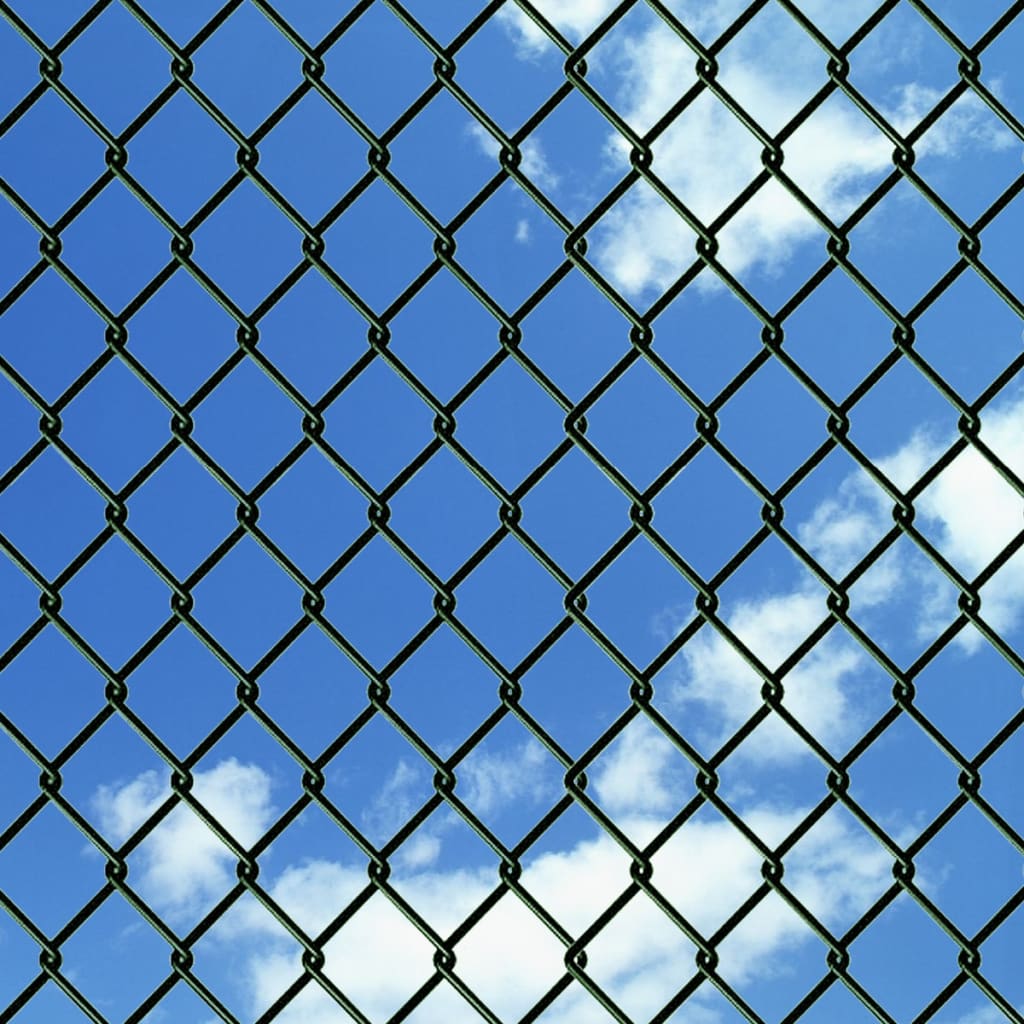 vidaXL Tinklinė tvora, žalia, 1x15m, plienas
