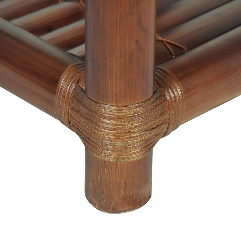 vidaXL Naktinis staliukas, 45x45x40cm, bambukas, tamsiai ruda spalva