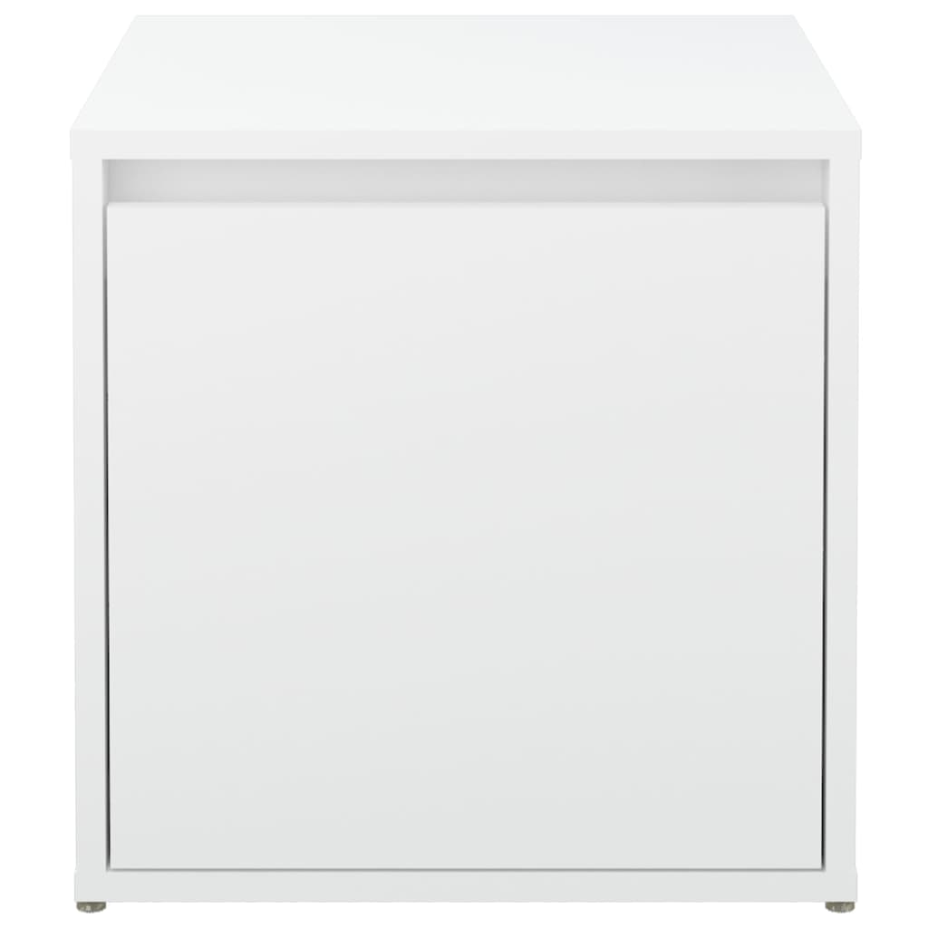 vidaXL Dėžė-stalčius, baltos spalvos, 40,5x40x40cm, apdirbta mediena