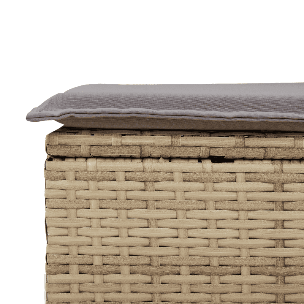 vidaXL Sofos komplektas su pagalvėlėmis, 13 dalių, smėlio, poliratanas
