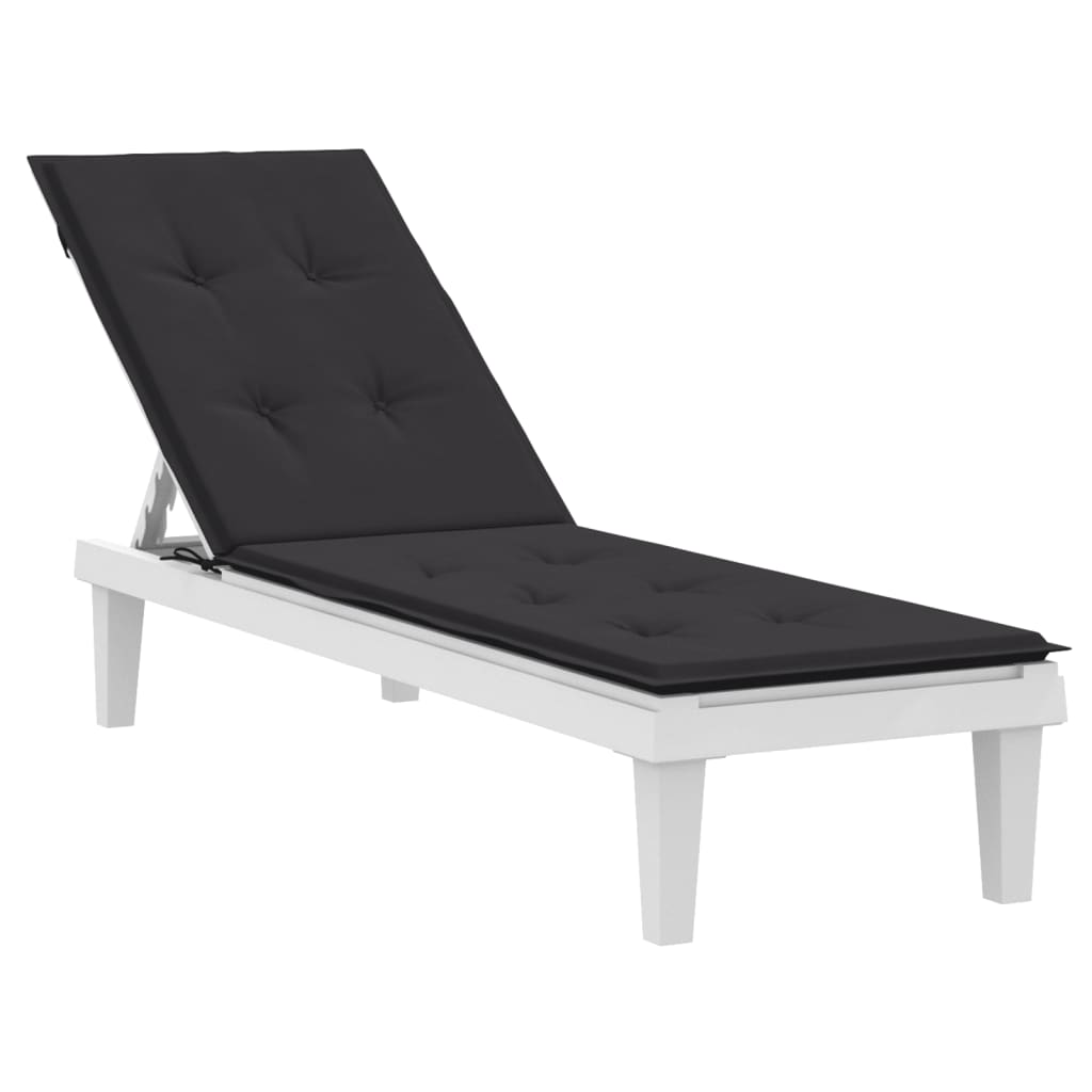 vidaXL Terasos kėdės pagalvėlė, juodos spalvos, (75+105)x50x3cm