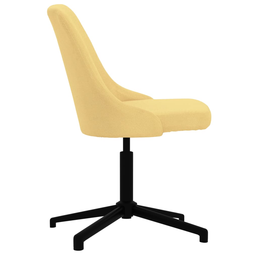 vidaXL Pasukama biuro kėdė, geltonos spalvos, audinys (330898)