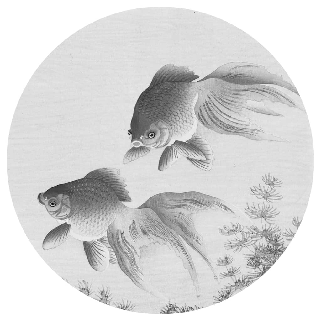 WallArt Tapetai Two Goldfish, 190cm, apskriti