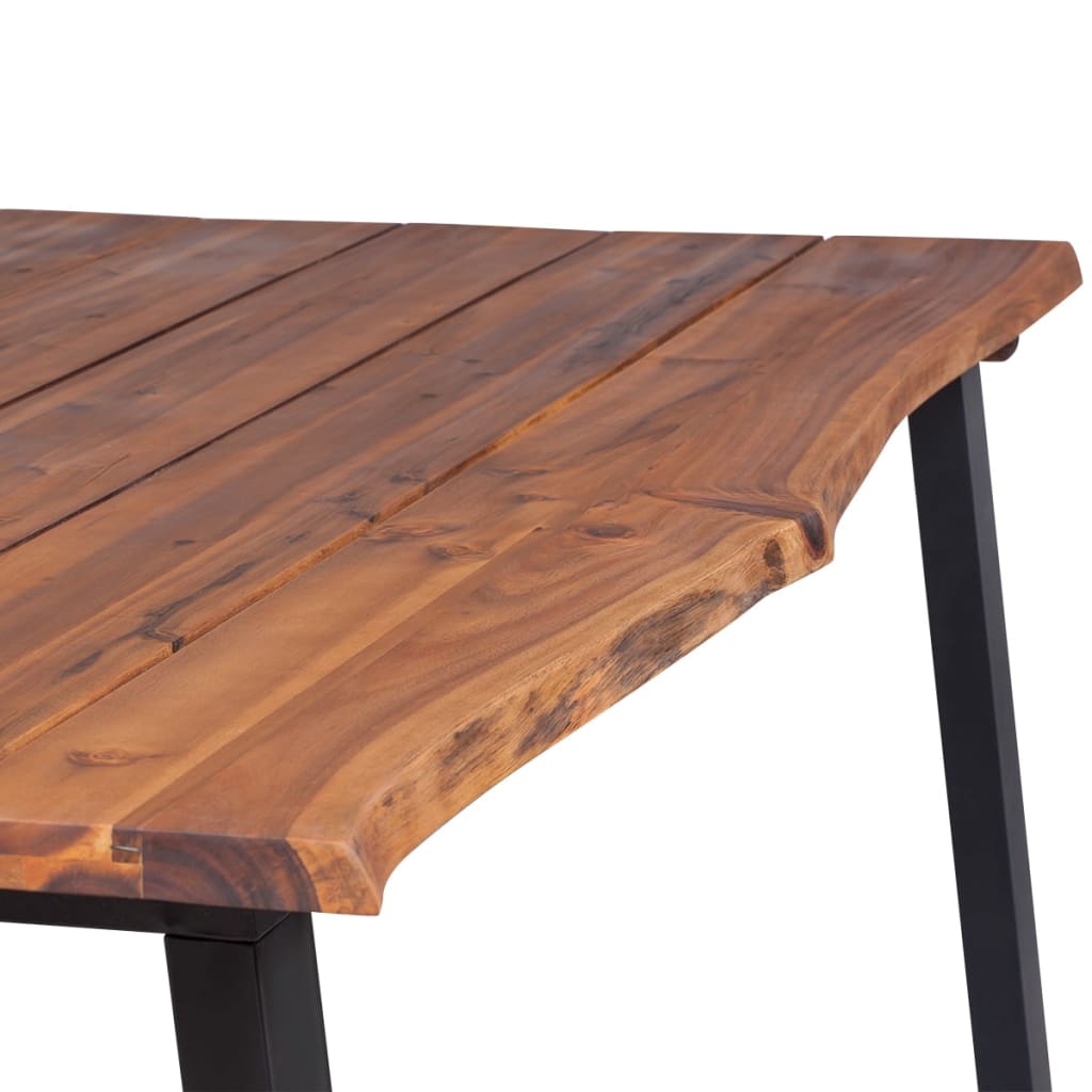 vidaXL Valgomojo stalas, 170x90x75cm, akacijos medienos masyvas
