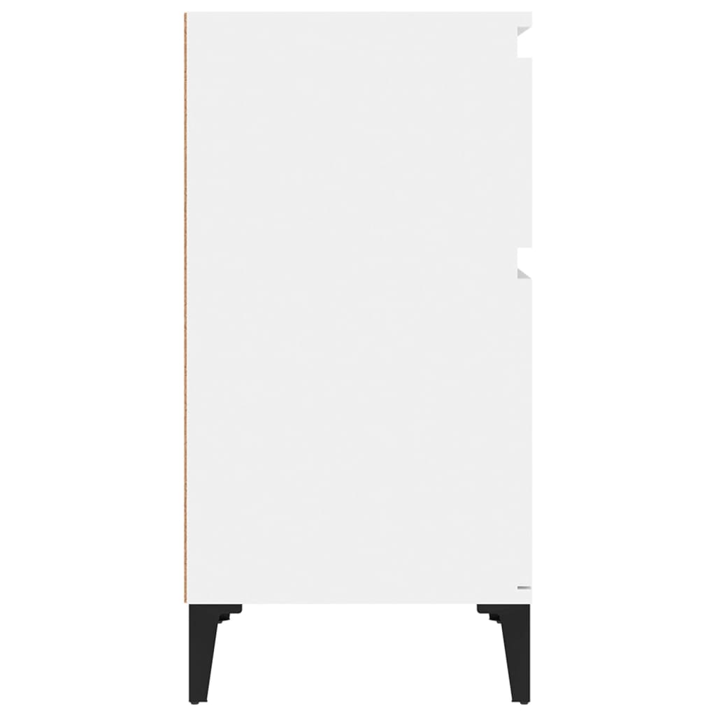 vidaXL Naktinė spintelė, baltos spalvos, 40x35x70cm, blizgi