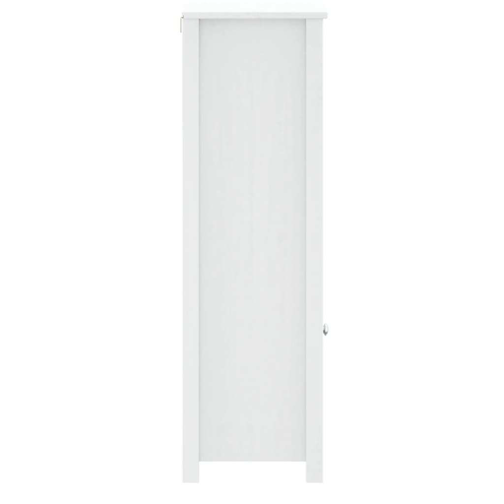 vidaXL Vonios kambario spintelė BERG, balta, 40x34x110cm, pušis