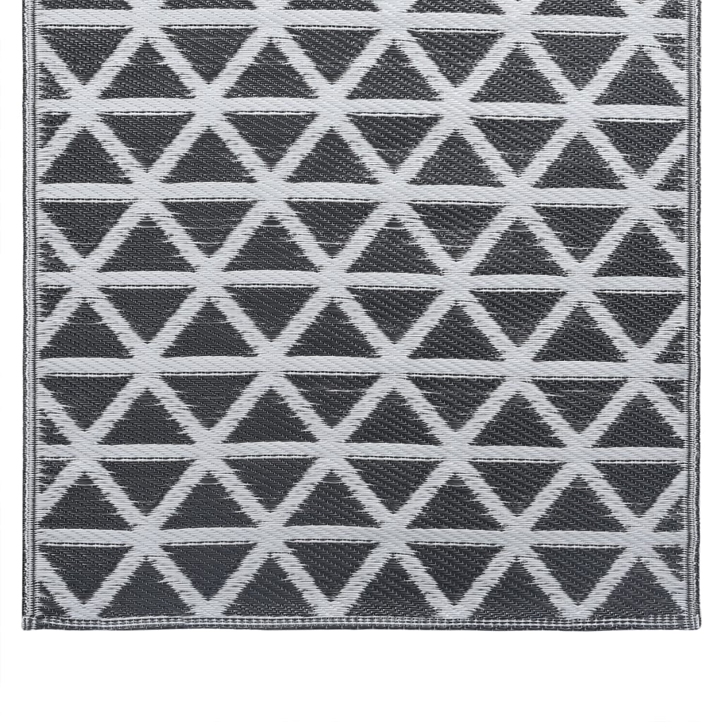 vidaXL Lauko kilimas, juodos spalvos, 80x150cm, PP