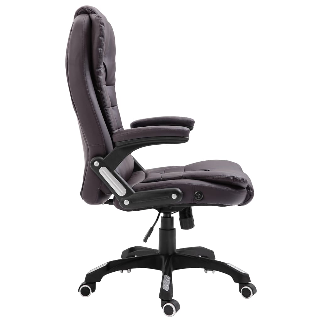 vidaXL Biuro kėdė, ruda, dirbtinė oda