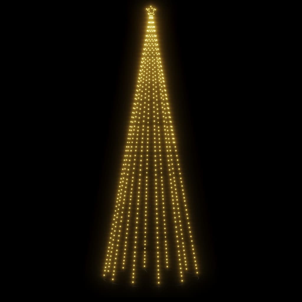 vidaXL Kalėdų eglutė, 160x500cm, kūgio formos, 732 šiltos baltos LED