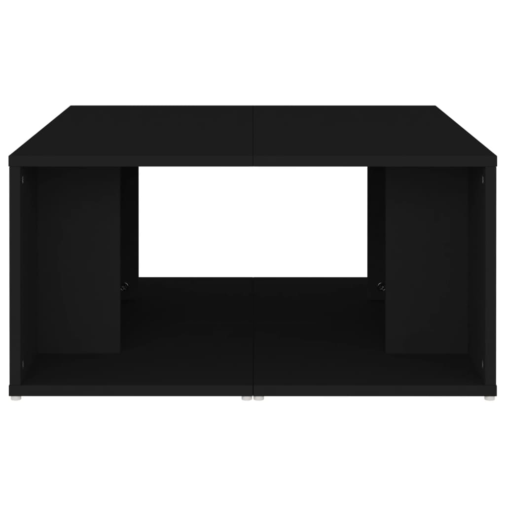 vidaXL Kavos staliukai, 4vnt., juodos spalvos, 33x33x33cm, MDP