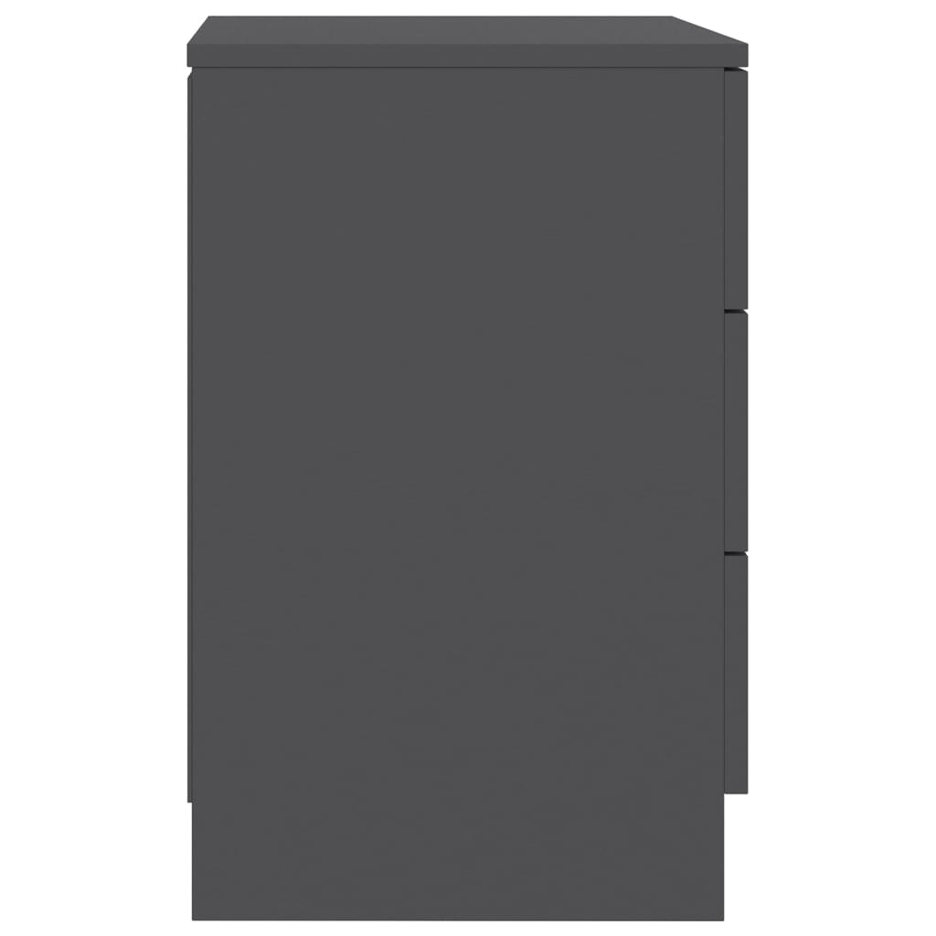 vidaXL Naktinė spintelė, pilkos spalvos, 38x35x56cm, MDP