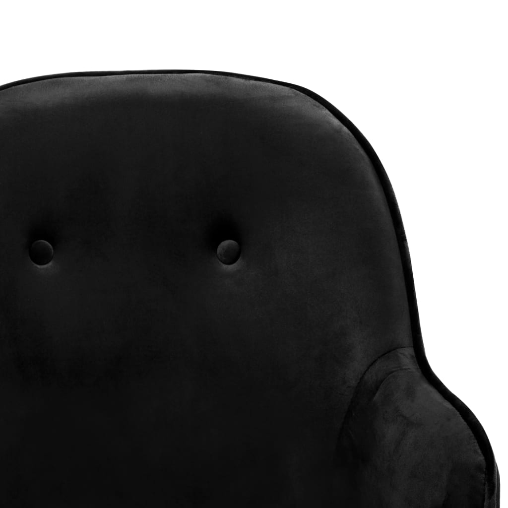 VidaXL Supama kėdė, juodos spalvos, aksomas