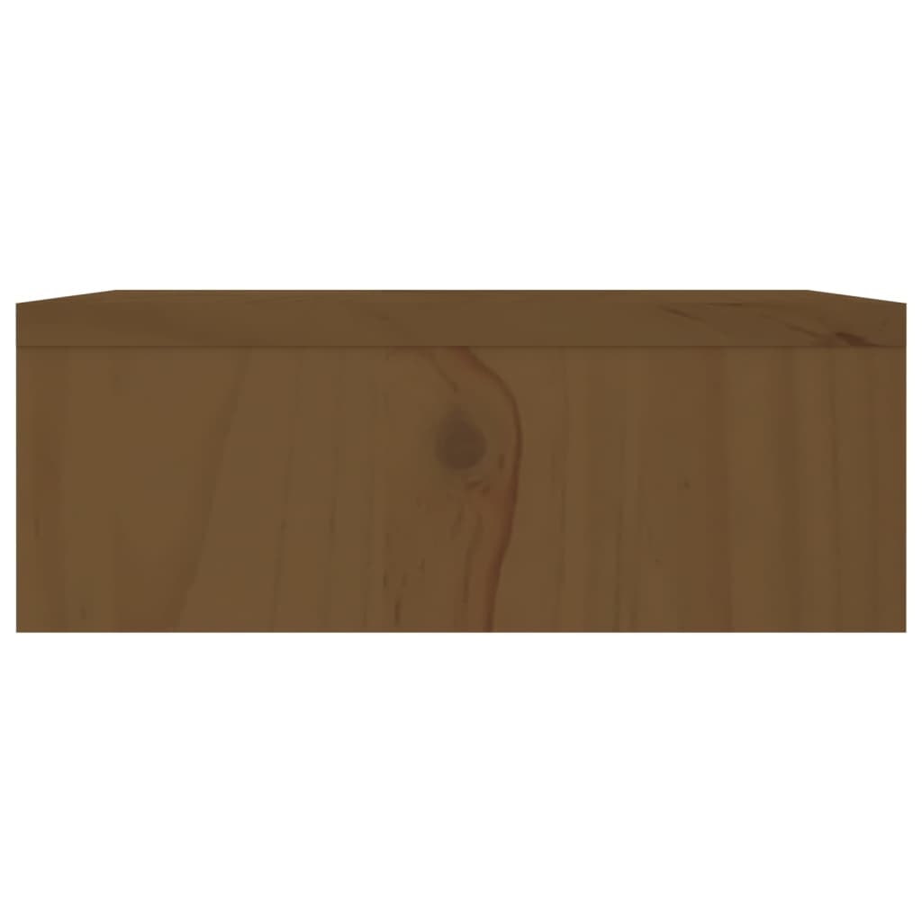vidaXL Monitoriaus stovas, medaus rudas, 100x27x10cm, pušies masyvas