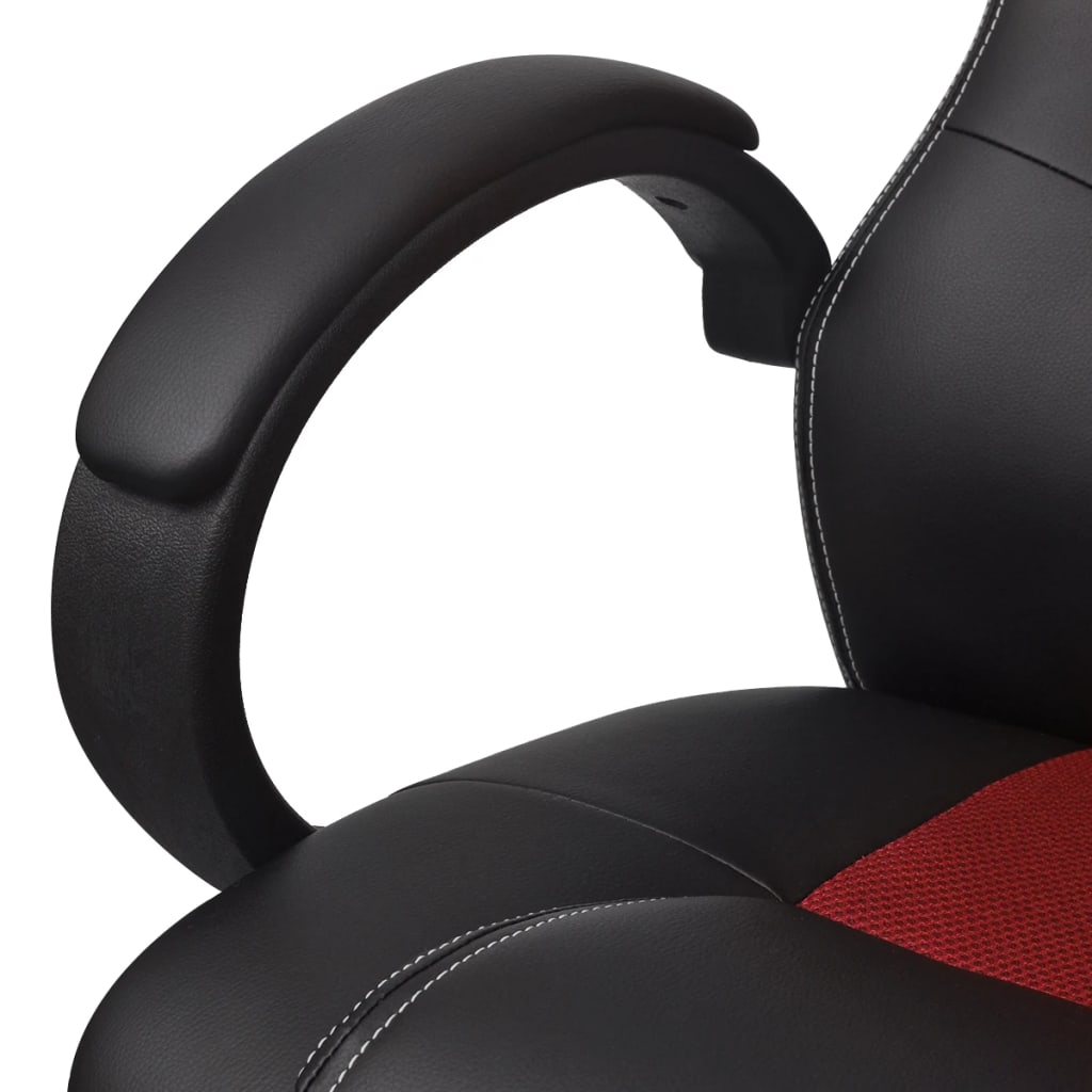 vidaXL Biuro/žaidimų kėdė, raudona, dirbtinė oda