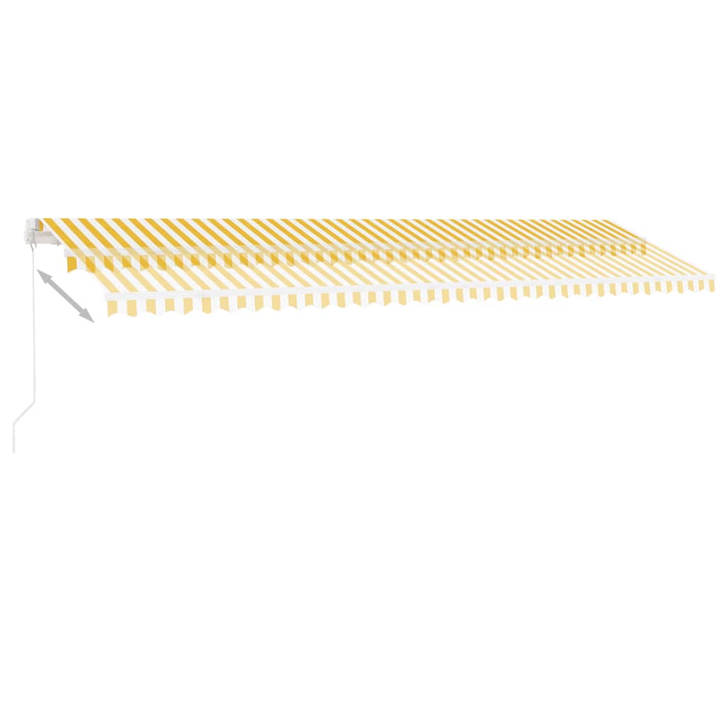 vidaXL Pastatoma ištraukiama markizė, geltona/balta, 600x300cm