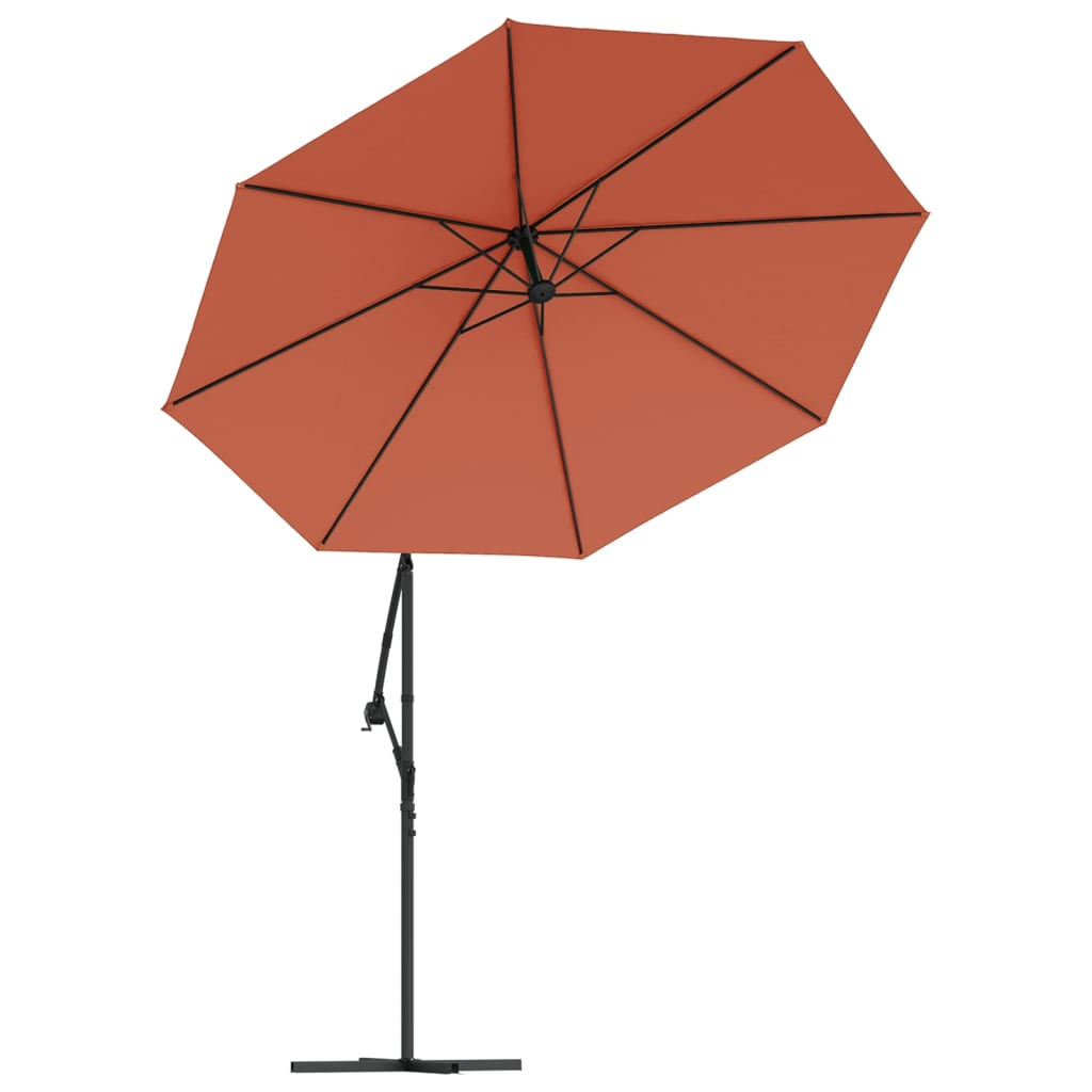 vidaXL Pakaitinis audinys gembiniam skėčiui, terakota spalvos, 300cm