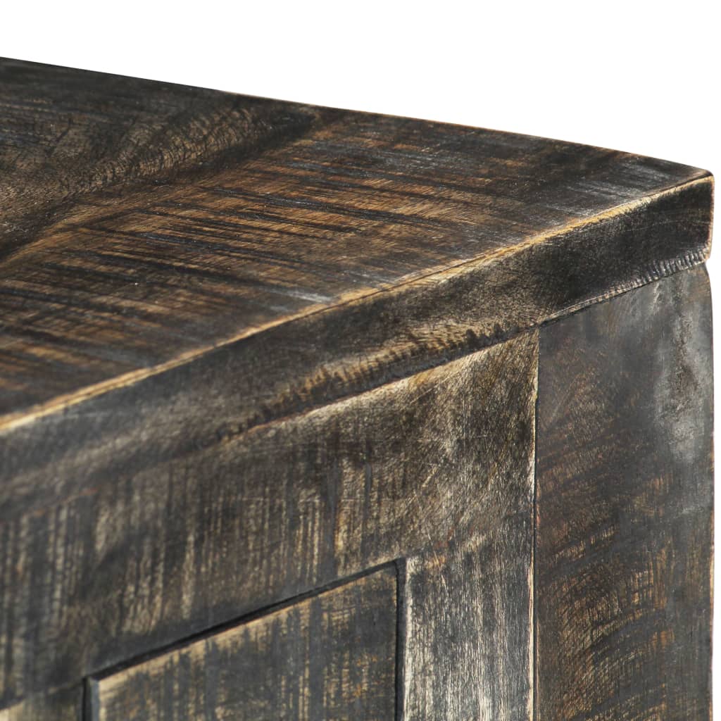 vidaXL Rašomasis stalas, juodos sp., 110x50x75 cm, mango med. masyvas
