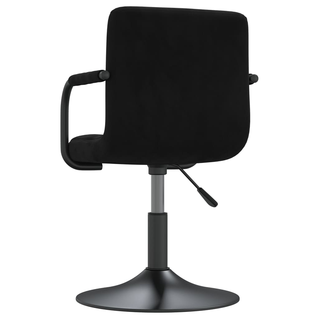 vidaXL Valgomojo kėdė, juodos spalvos, aksomas (334603)