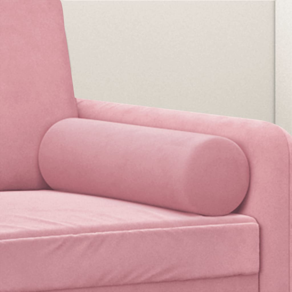 vidaXL Pagalvėlės, 2vnt., rožinės spalvos, 15x50cm, aksomas