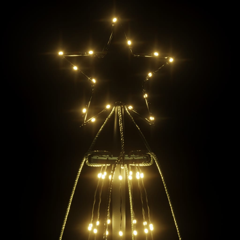 vidaXL Kalėdų eglutė, 230x800cm, kūgio formos, 1134 šiltos baltos LED