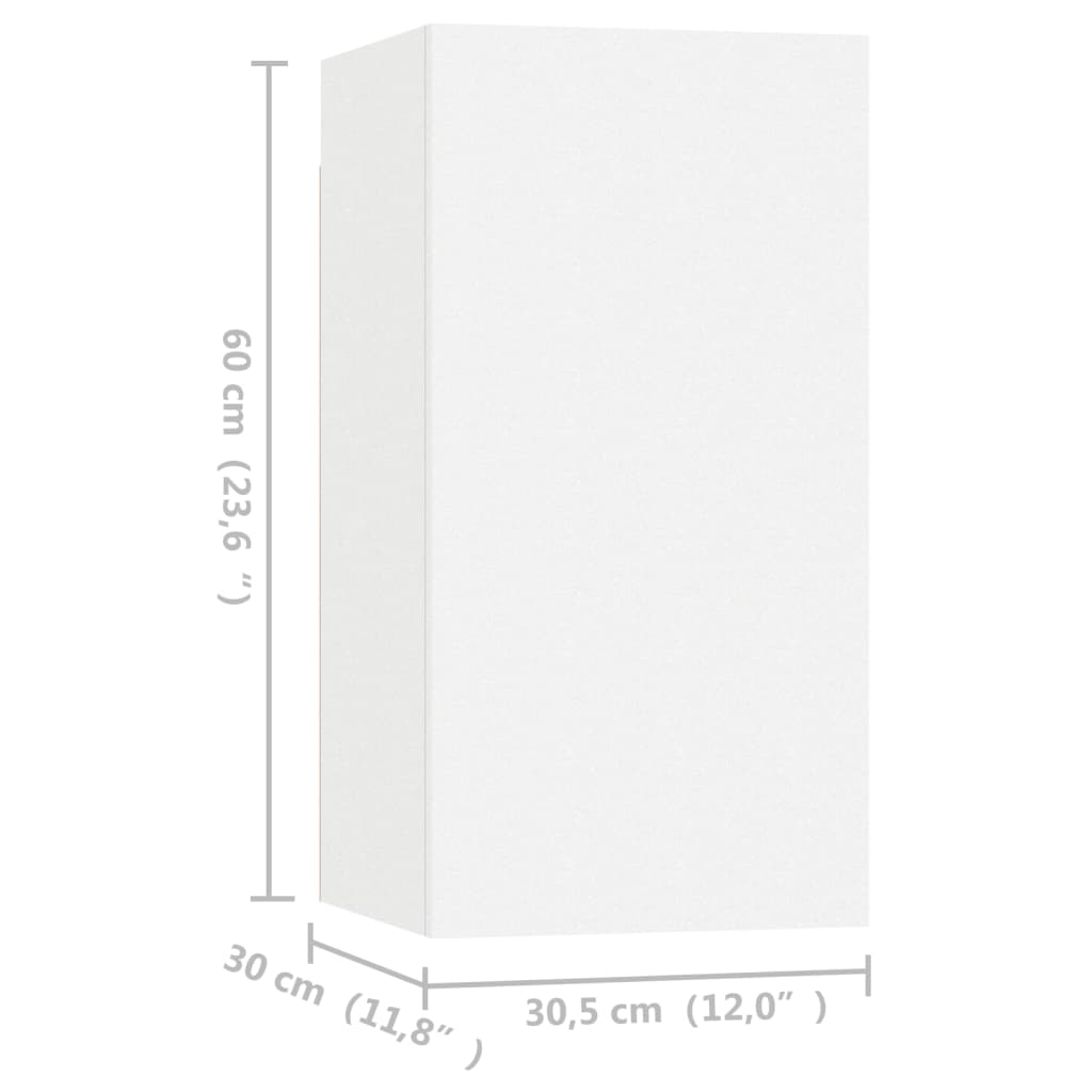 vidaXL Televizoriaus spintelė, baltos spalvos, 30,5x30x60cm, MDP