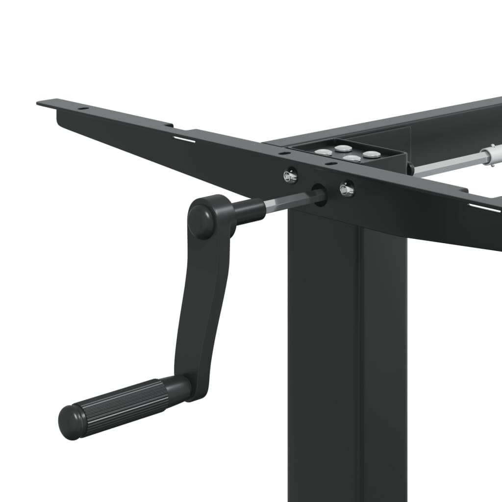 vidaXL Rašomojo stalo rėmas, juodas, (94–135)x60x(70–114)cm, plienas
