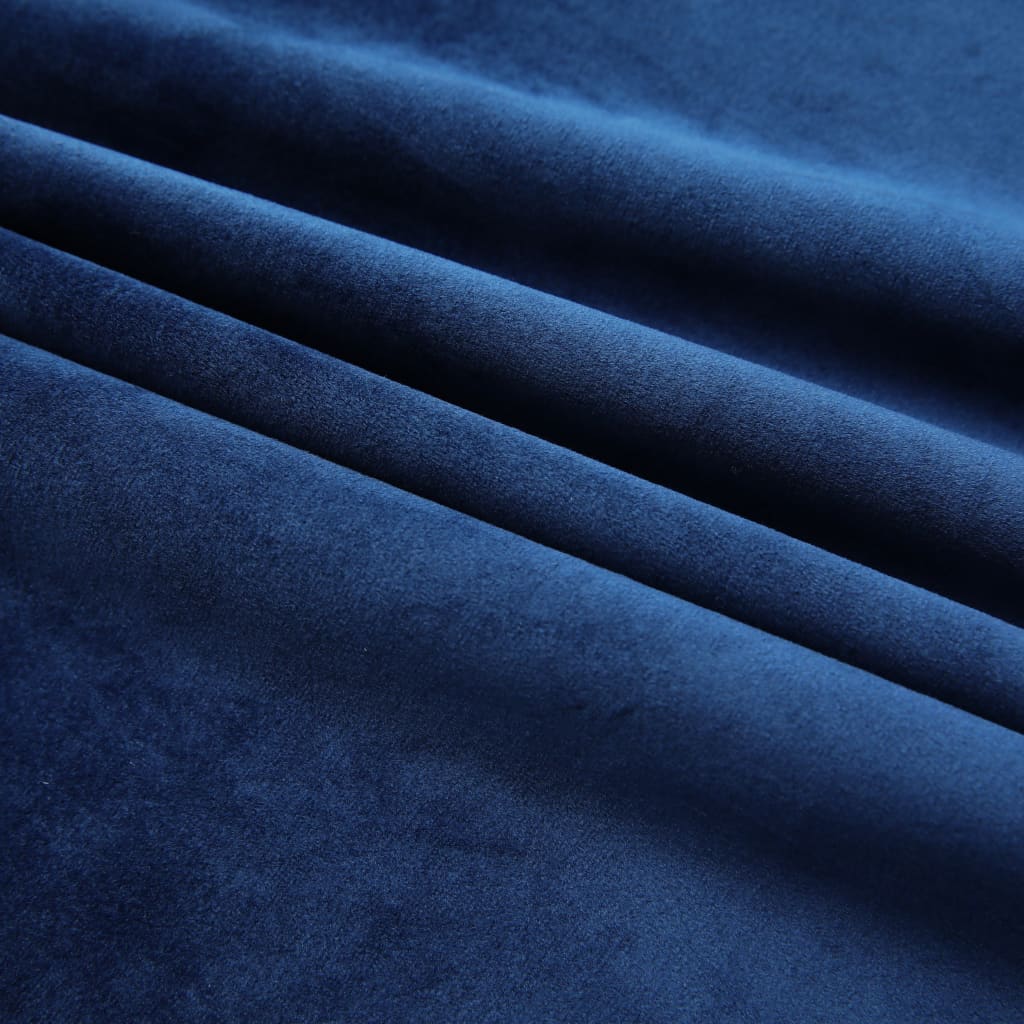 vidaXL Naktinės užuolaidos, 2vnt., tamsiai mėlynos, 140x225cm, aksomas
