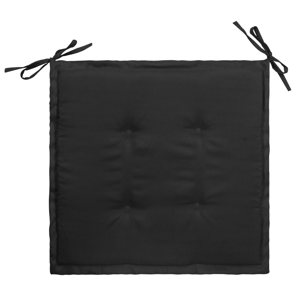 vidaXL Sodo kėdės pagalvėlės, 2vnt., juodos ir pilkos, 50x50x3cm