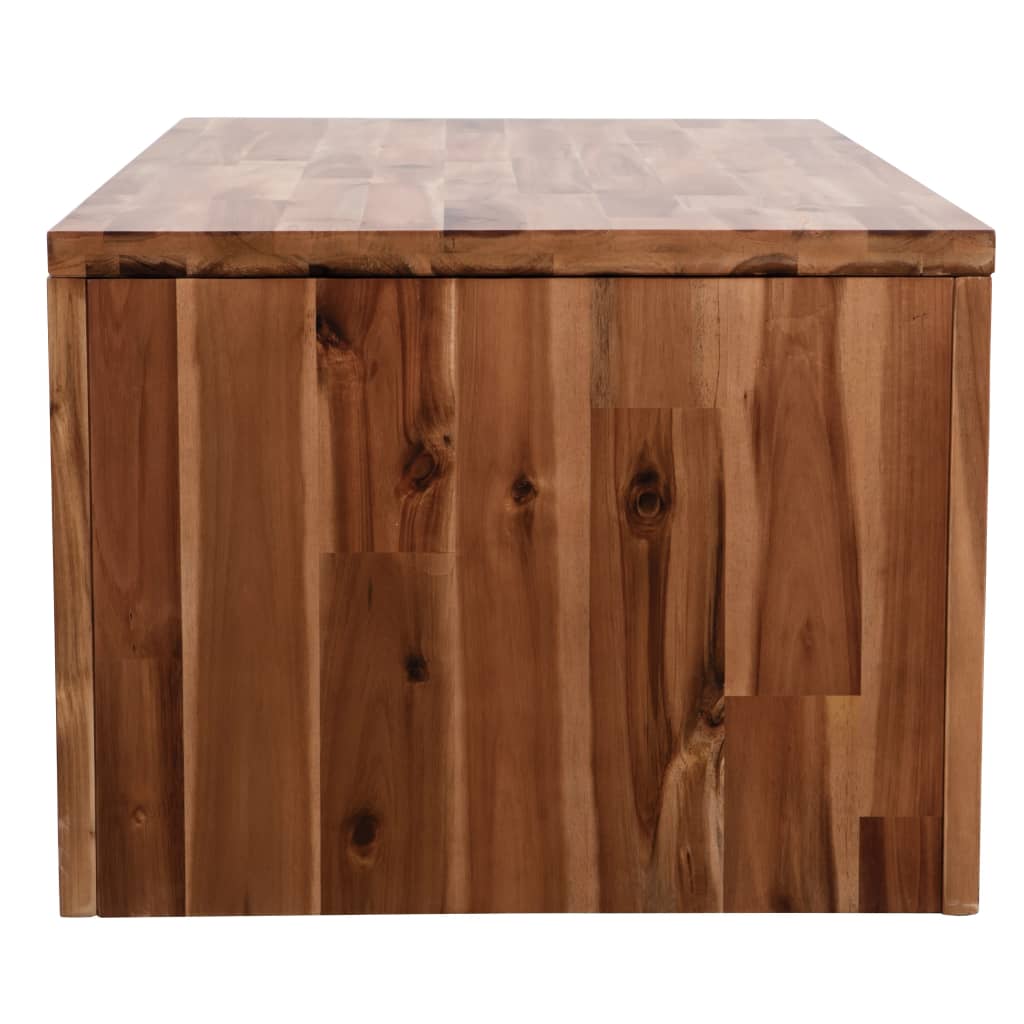 vidaXL Kavos staliukas, masyvi akacijos mediena, 90x50x37,5cm