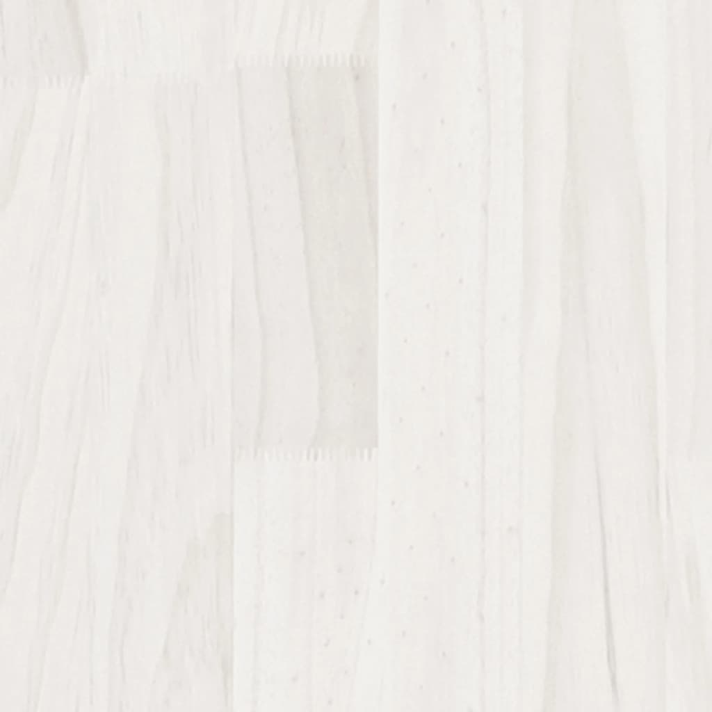 vidaXL Sodo lovelis, baltas, 31x31x70cm, pušies medienos masyvas