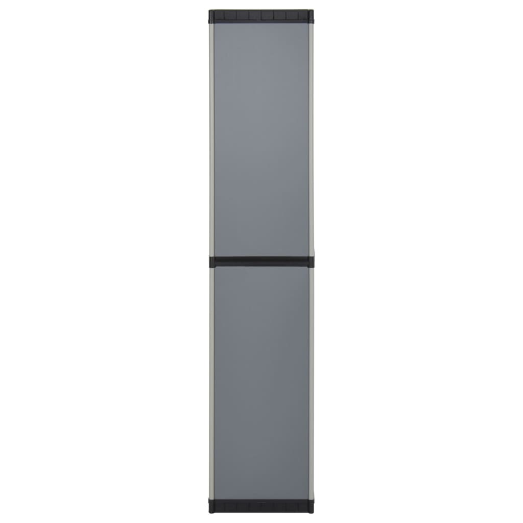 vidaXL Sodo spintelė su 3 lentynomis, pilka ir juoda, 34x40x168cm