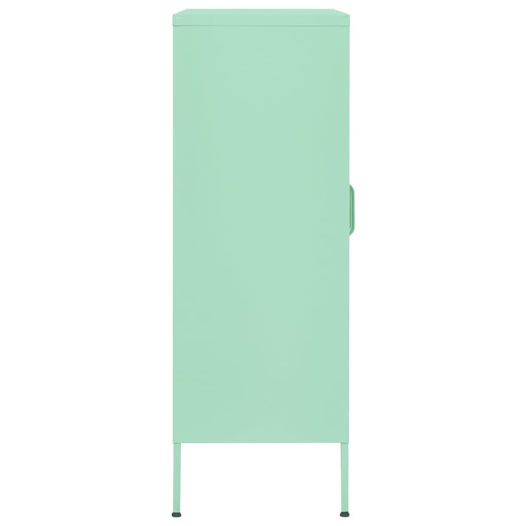 vidaXL Sandėliavimo spintelė, mėtinės spalvos, 80x35x101,5cm, plienas