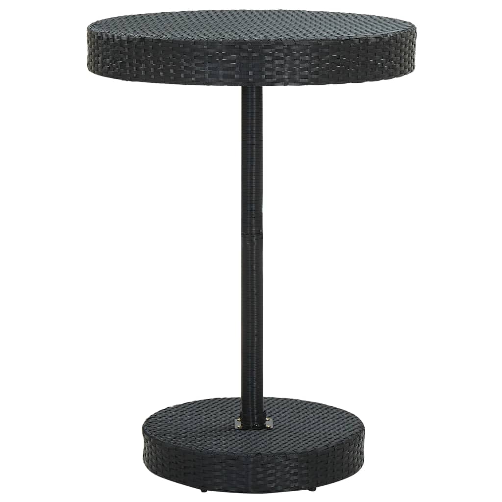 vidaXL Sodo staliukas, juodos spalvos, 75,5x106cm, poliratanas