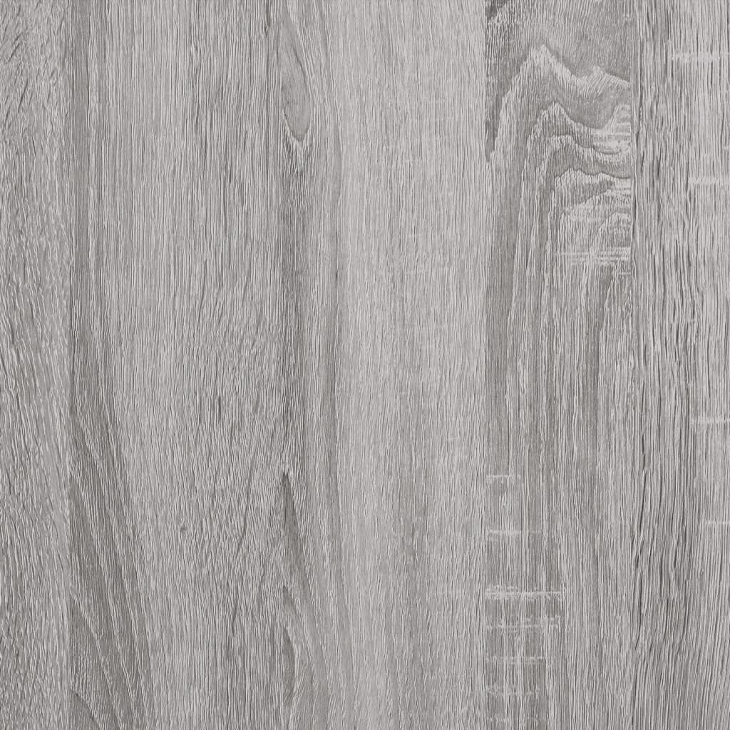 vidaXL Vinilinių plokštelių spintelė, pilka, 84,5x38x48cm, mediena