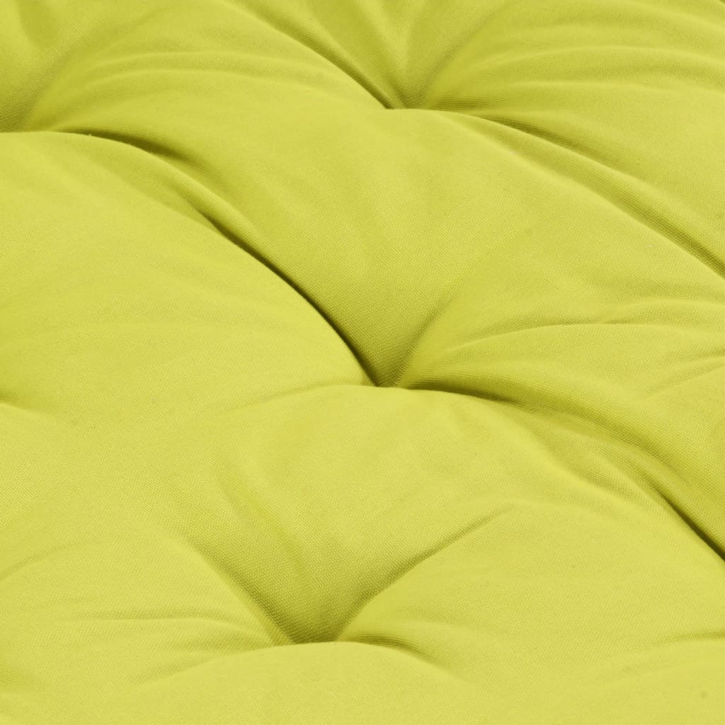 vidaXL Paletės/grindų pagalvėlė, žalios spalvos, 120x80x10cm, medvilnė