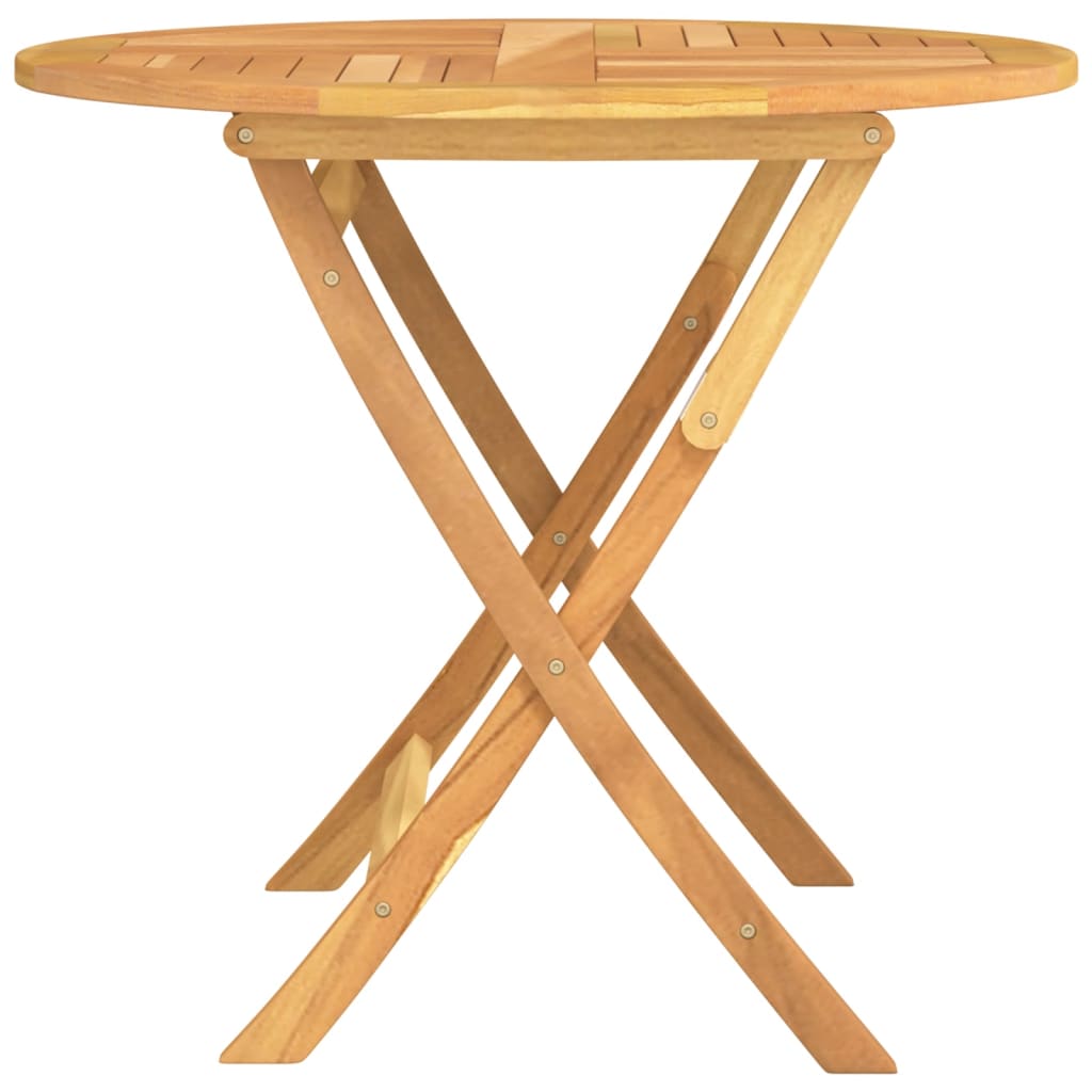 vidaXL Sulankstomas sodo stalas, 85x76cm, tikmedžio medienos masyvas