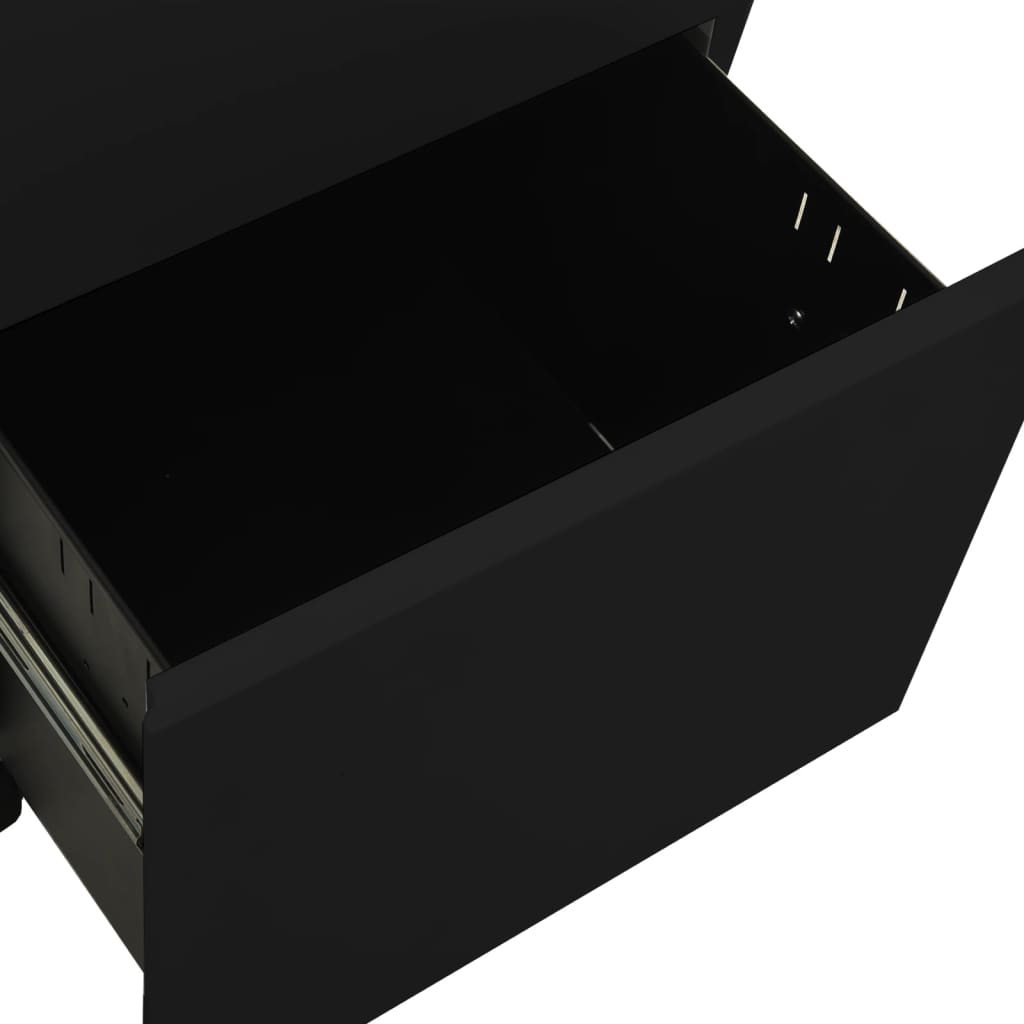 vidaXL Mobili spintelė dokumentams, juoda, 39x45x67cm, plienas
